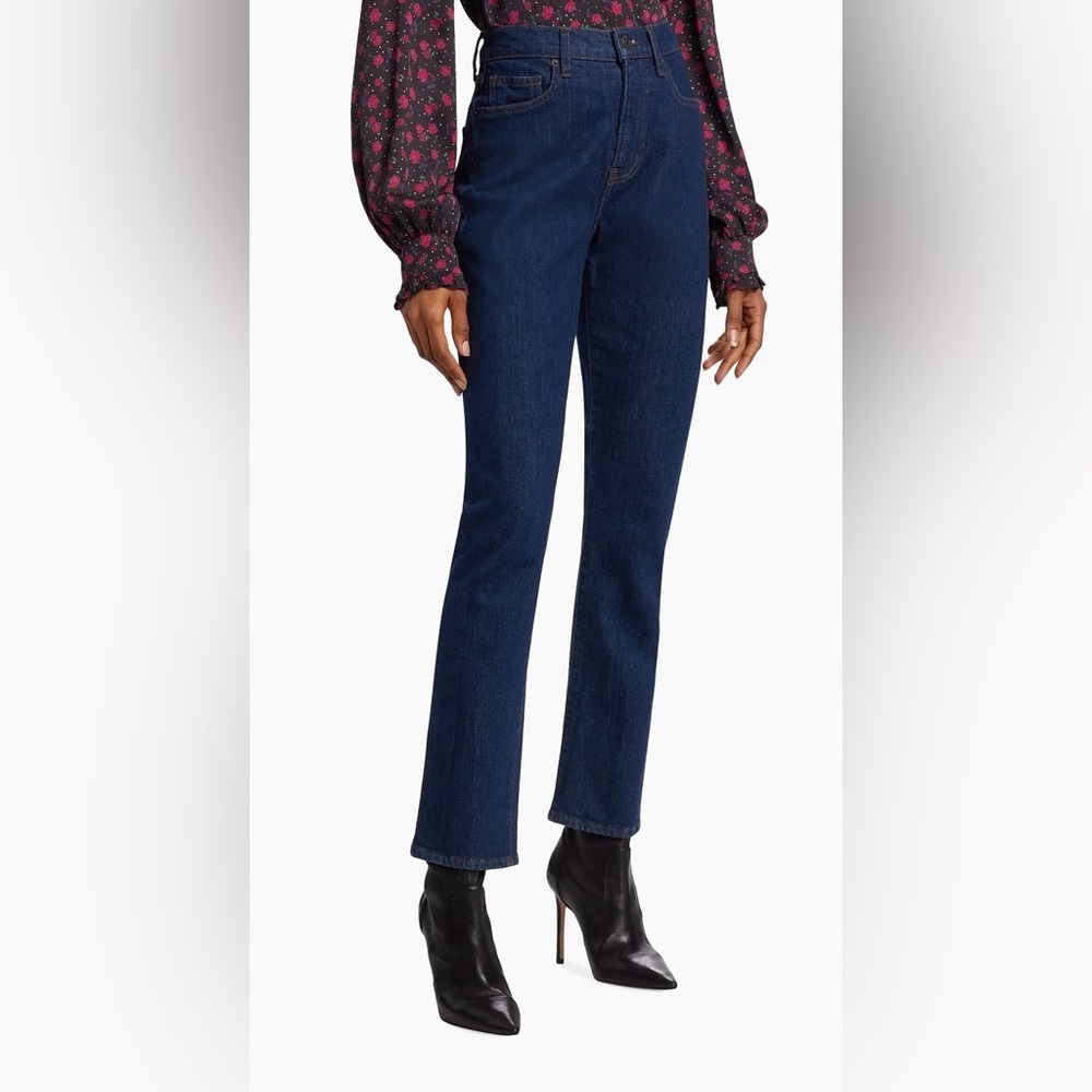 Veronica Beard Dark Denim Alenah Slim Straight High Rise Size 29 - Picture 2 of 10